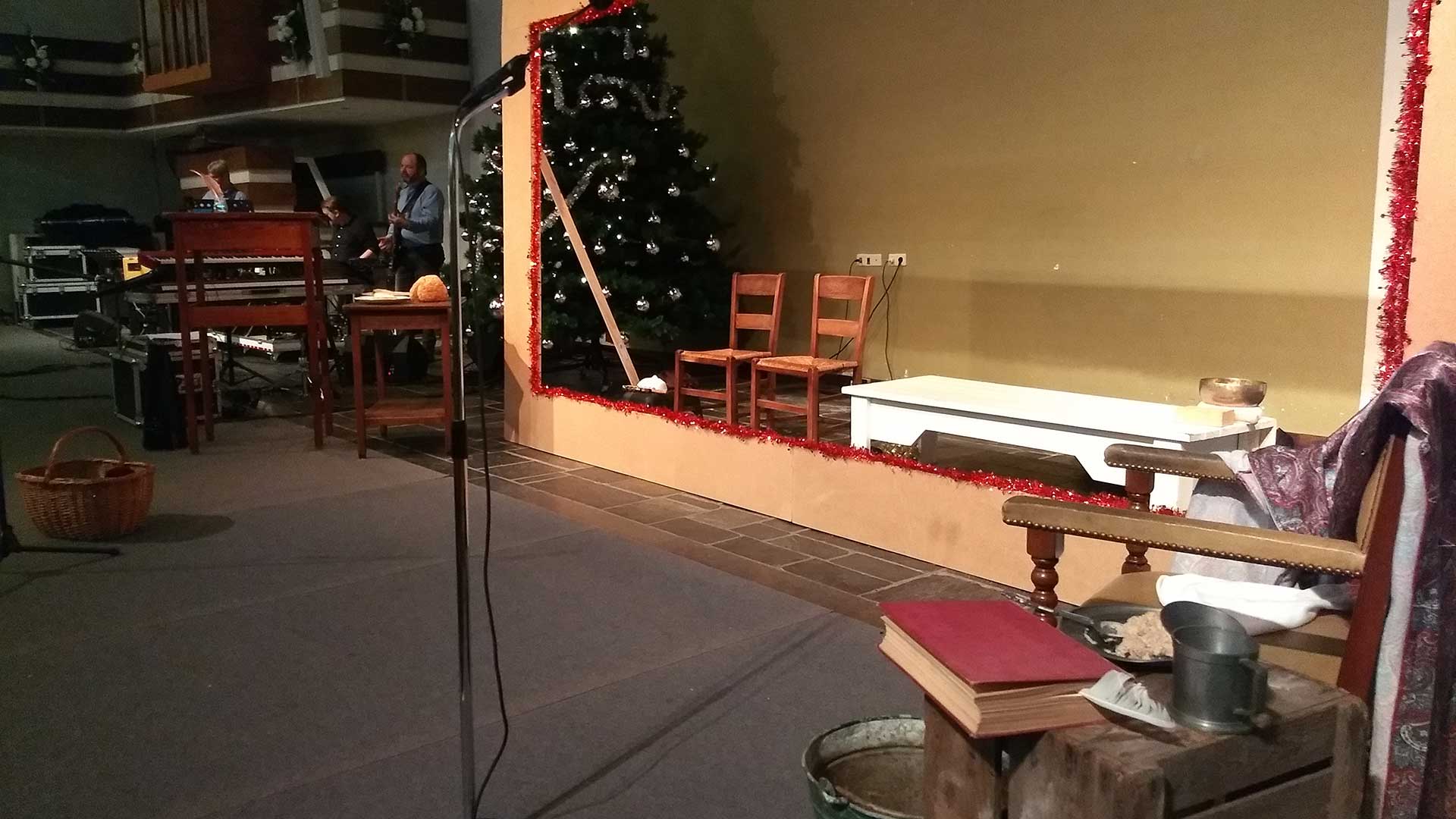 kerstviering podium
