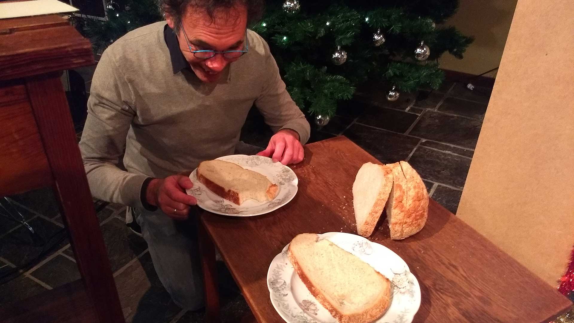 Foeke met brood
